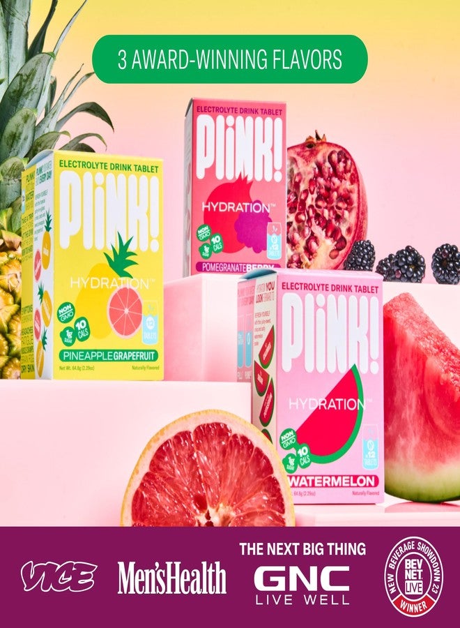 Plink Fruity Variety Pack Fizzy Electrolyte Hydration Tablets for Water – Fizzy Daily Hydration Tabs for Rehydration & Dehydration Support - Pack of 36 - Image 4